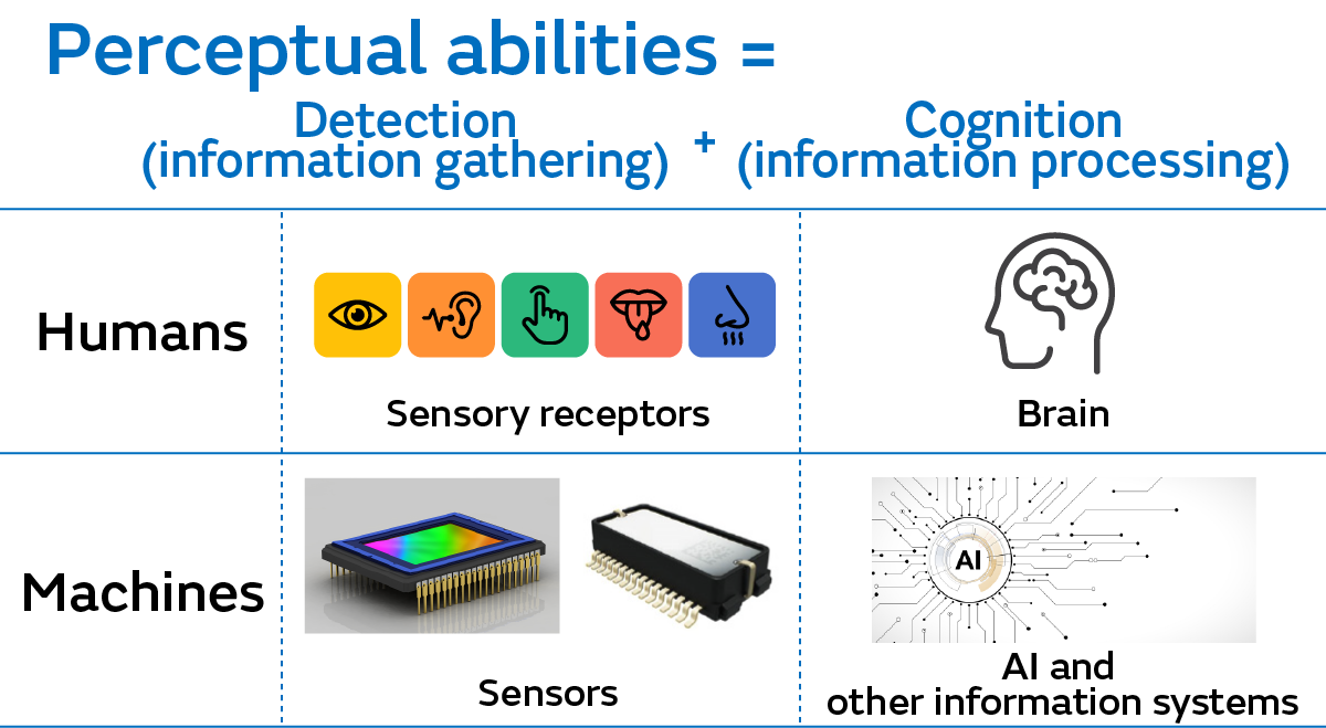 Image of The perceptual abilities of both humans and machines comprise a combination of detection (information gathering) and cognition (information processing) abilities