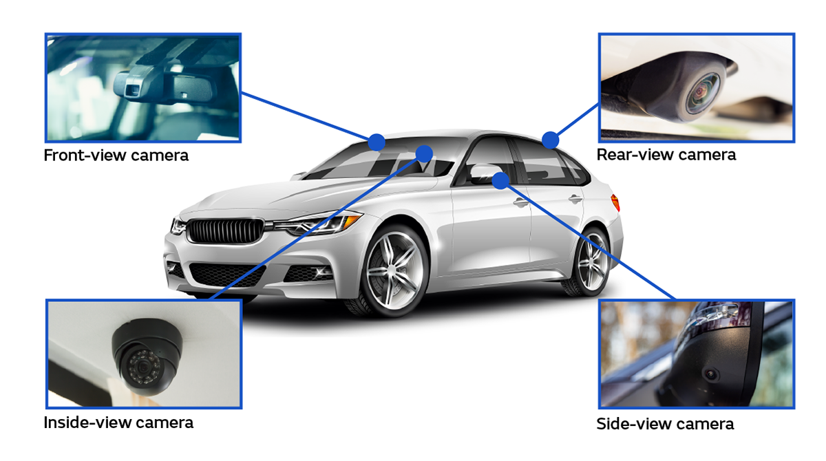 Image of A single car is now equipped with many cameras