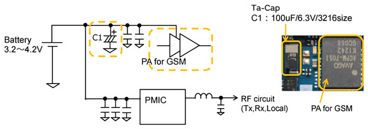 Image of the circuit of the battery line