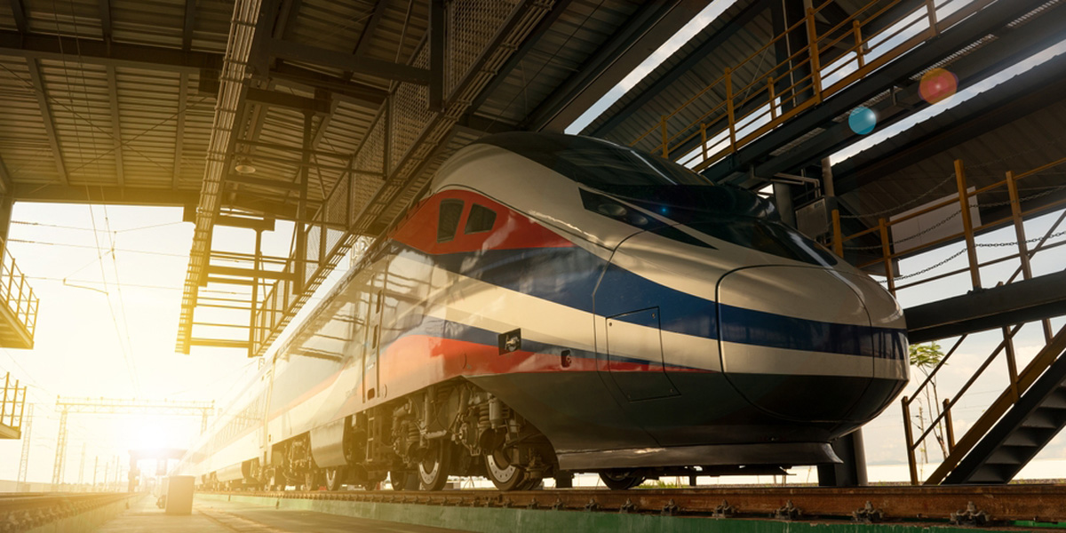 高速鉄道の省エネ技術とカーボンニュートラルのイメージ画像