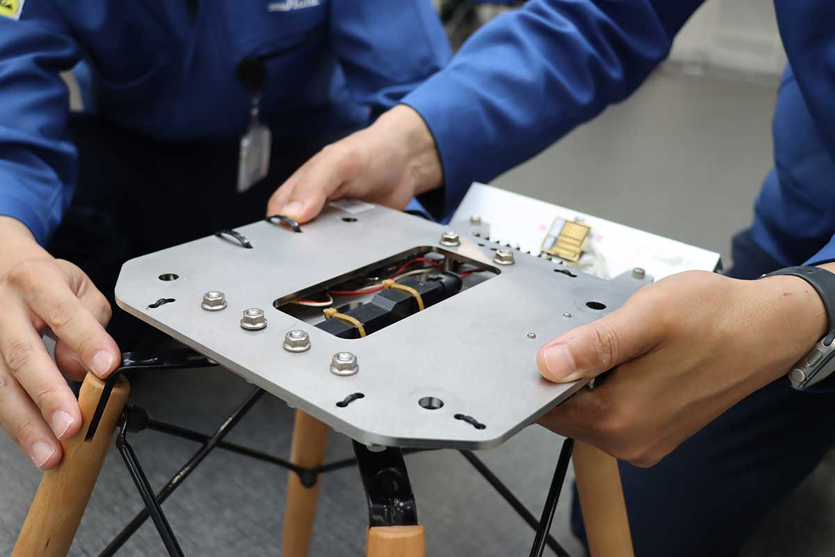Millimeter wave radar sensors and load sensors were combined and incorporated into the pavilion chairs.