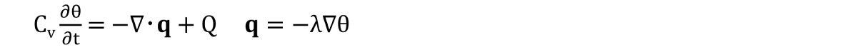 熱伝導：熱量保存則とフーリエの法則