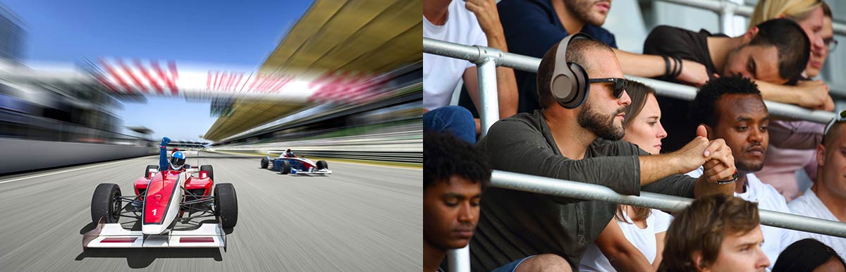 Image of AI-based real-time coverage enables visually impaired persons to enjoy the race together with other fans