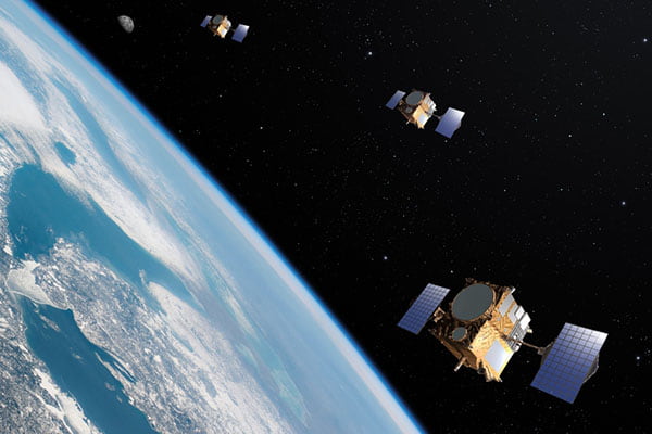 低軌道衛星（LEO）の衛星コンステレーションのイメージ